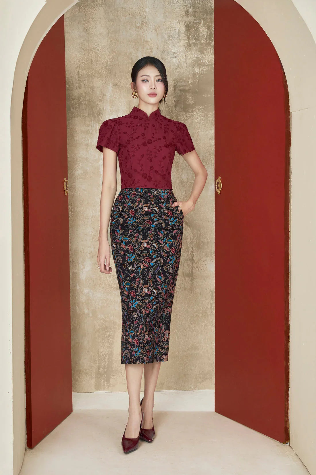 Lila Batik Skirt Joli Pretty