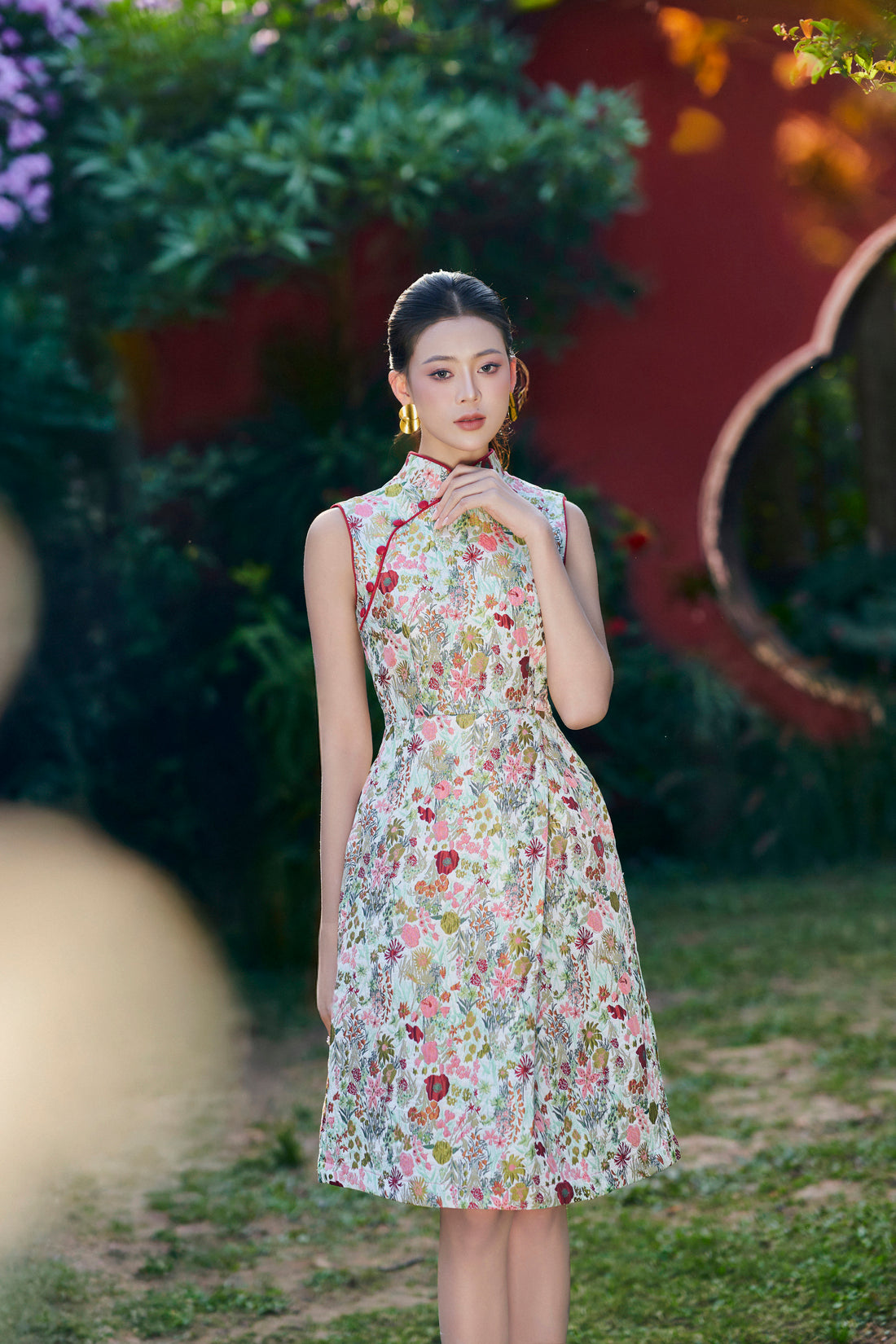 Bloom meadow Jacquard Dress
