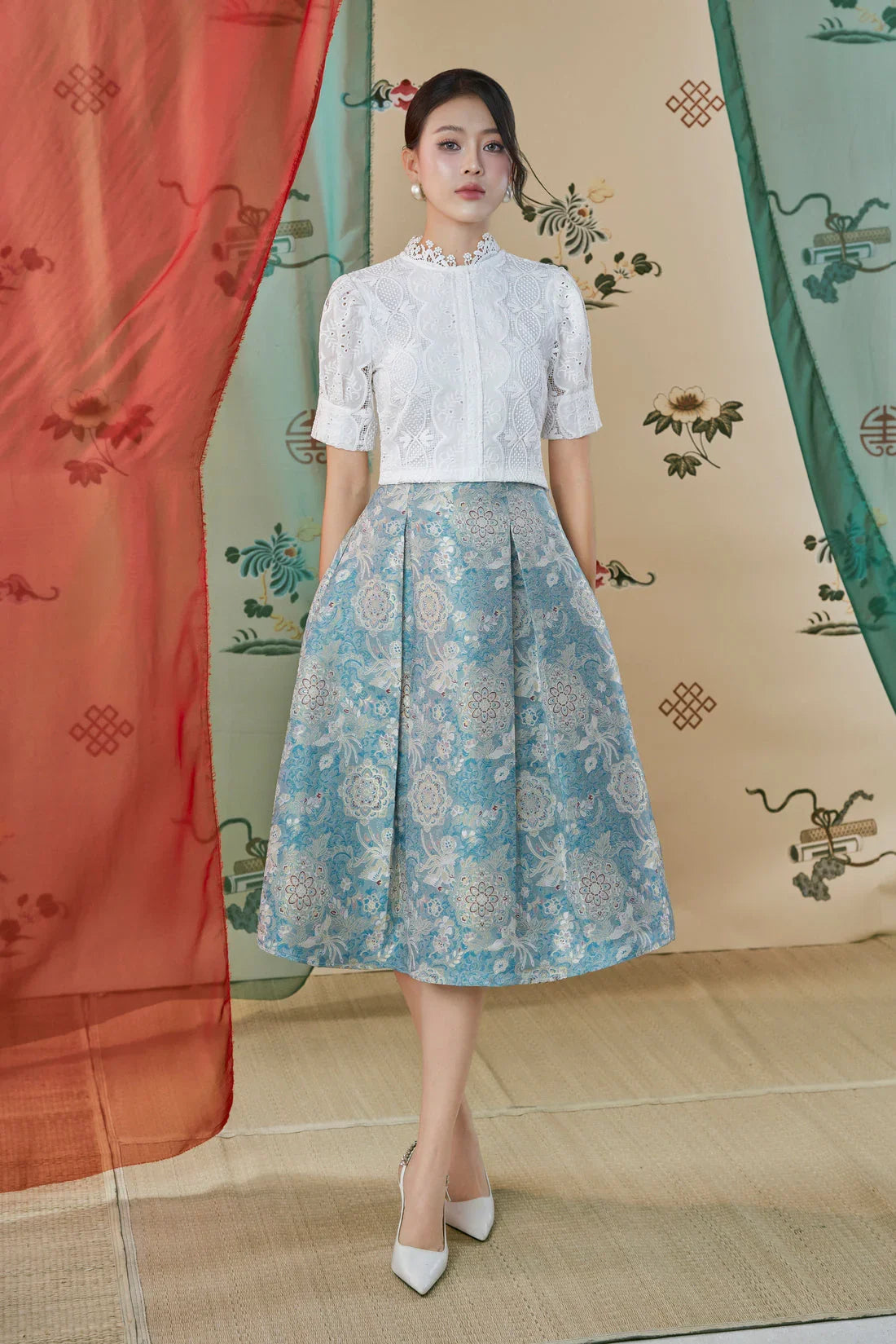 Luna Brocade Skirt Joli Pretty