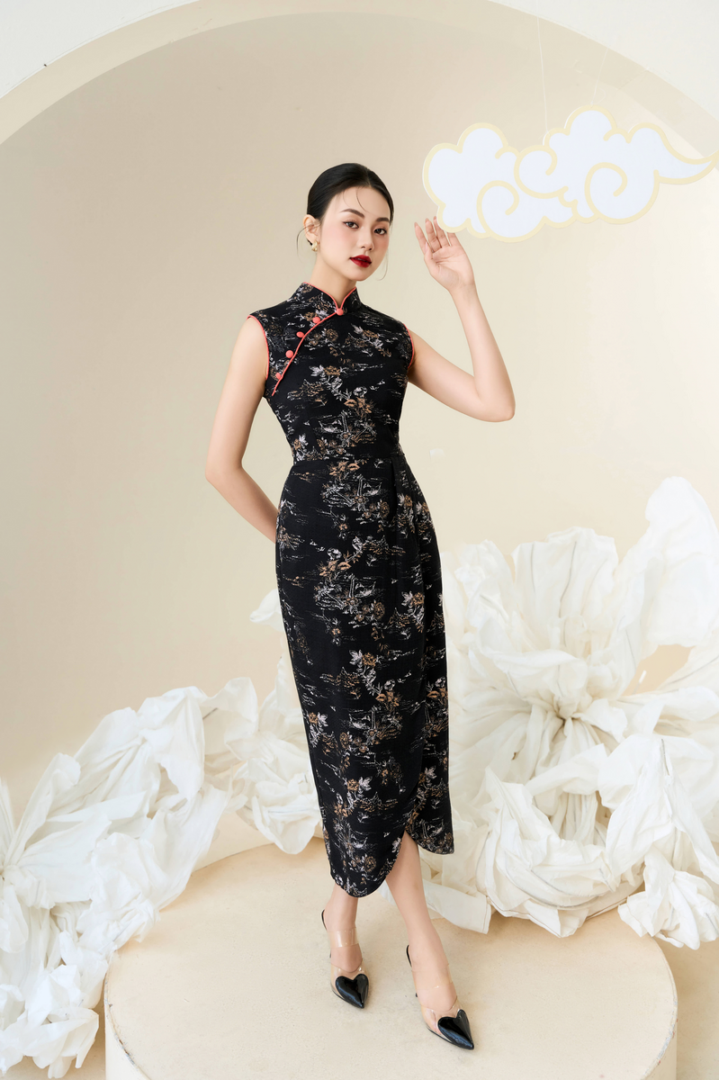 Yuna Wrap Midi Black Dress – Joli Pretty