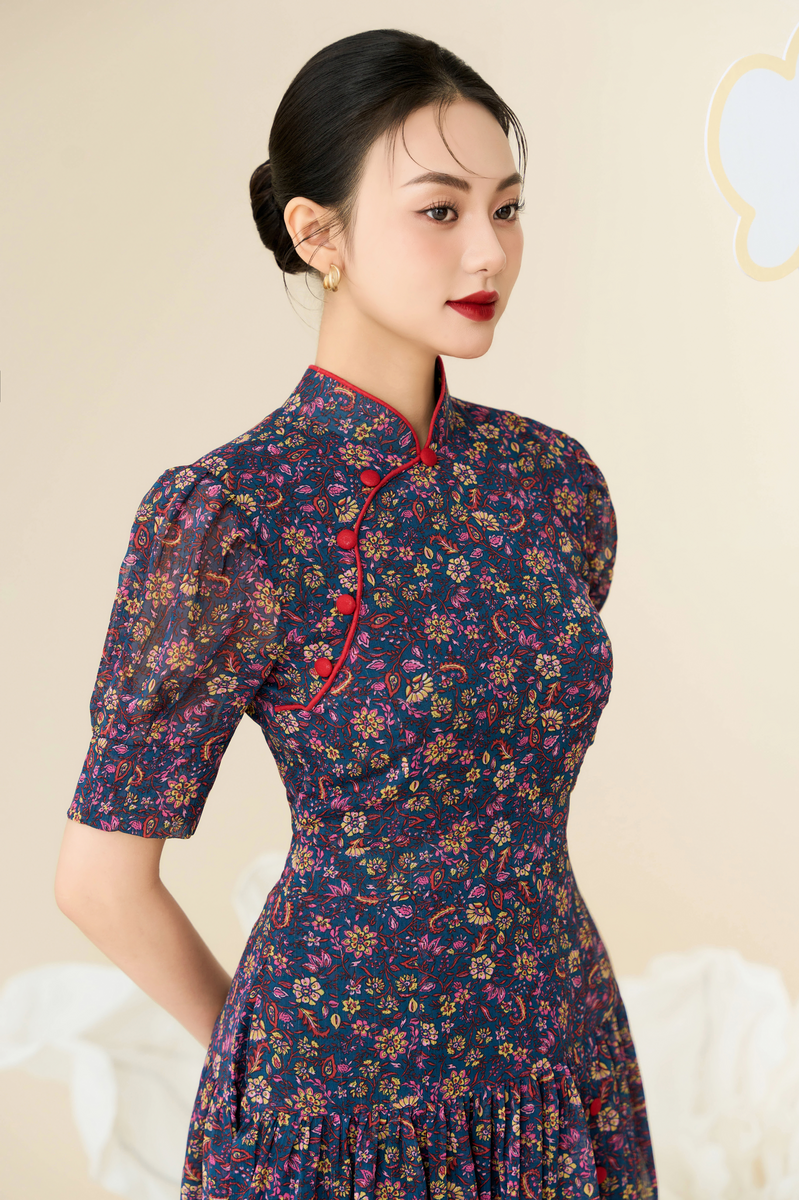 Choco Pleated Dress