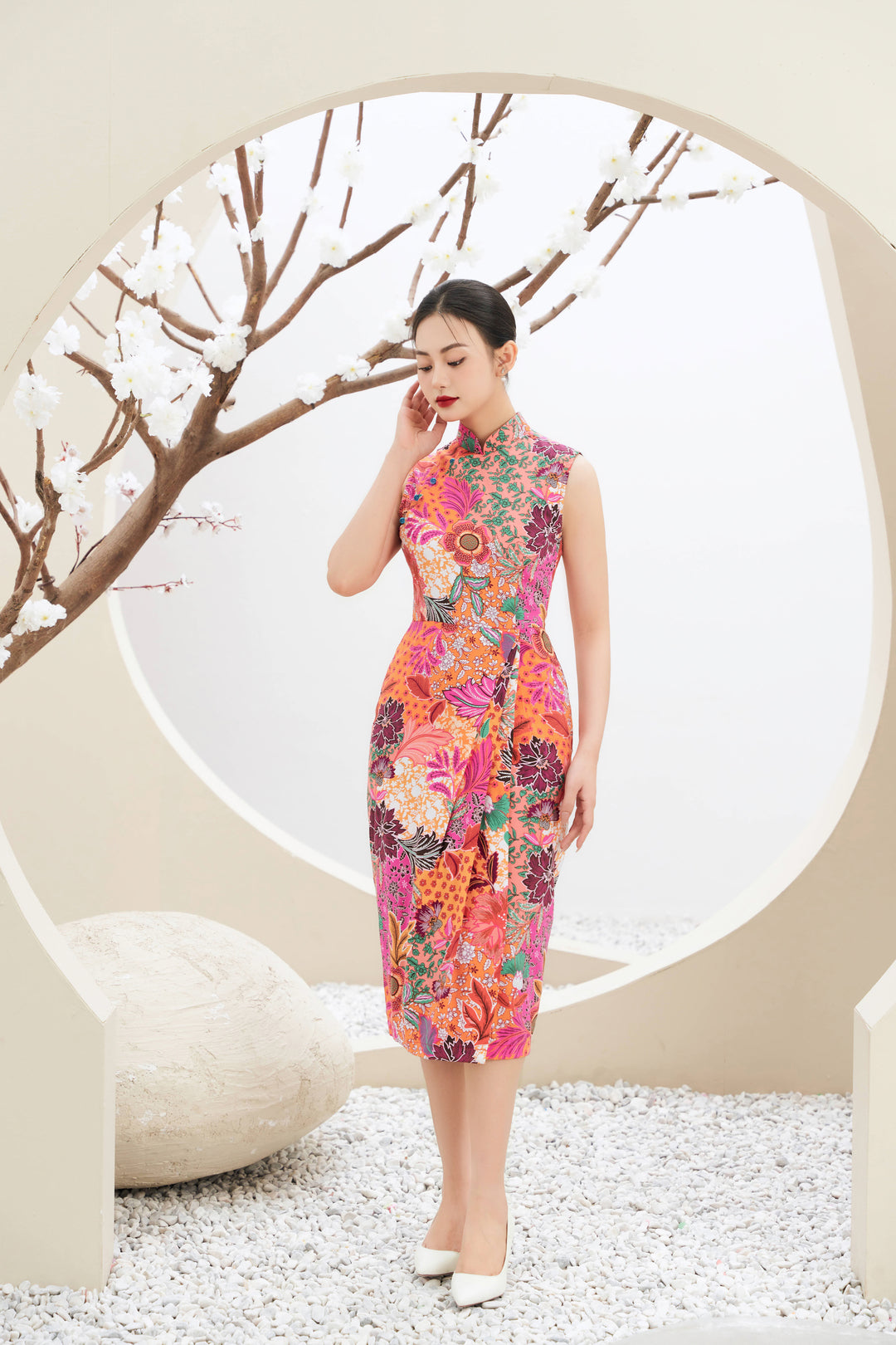 Faye Colorburst Batik Wrap Dress (last piece)