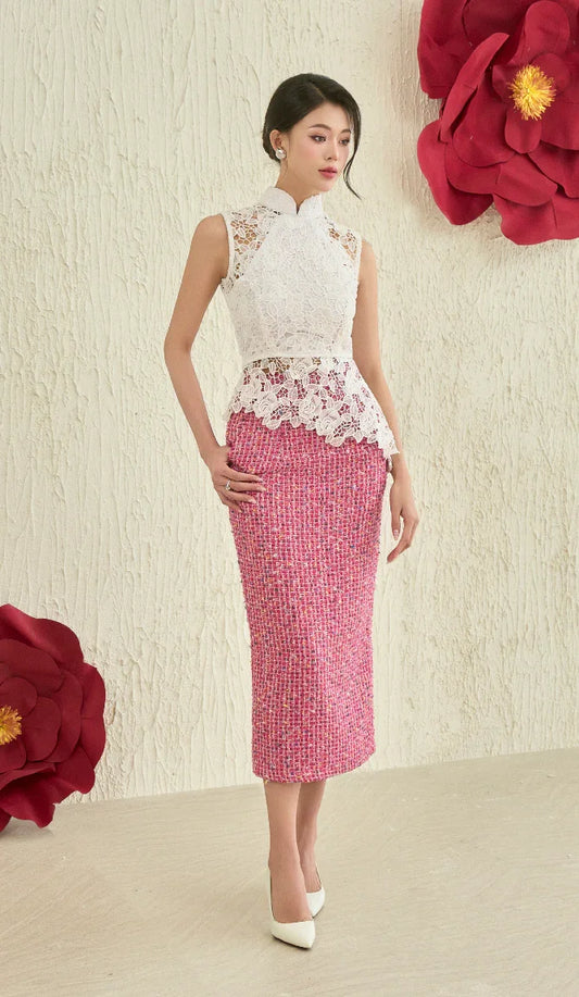 Tweed Midi Skirt Joli Pretty