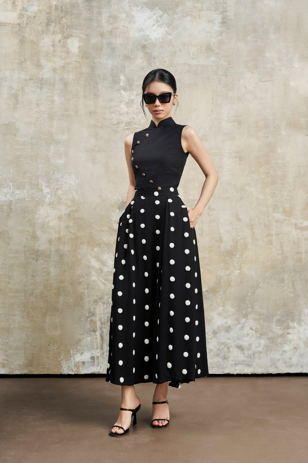 Lovina 3D Polka Skirt