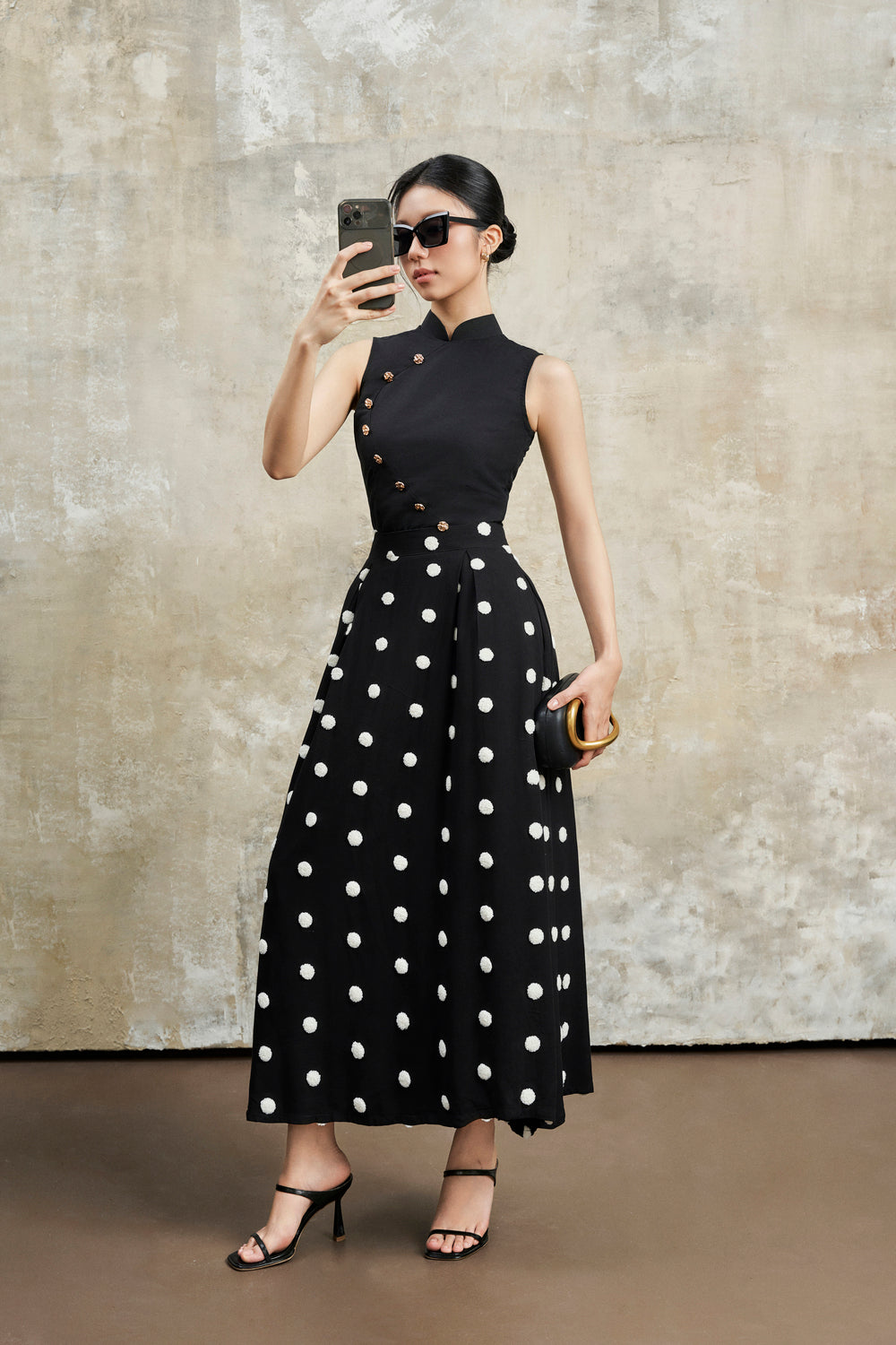 Lovina 3D Polka Skirt