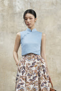 Yves Crop Top in Sky Blue