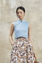 Yves Crop Top in Sky Blue
