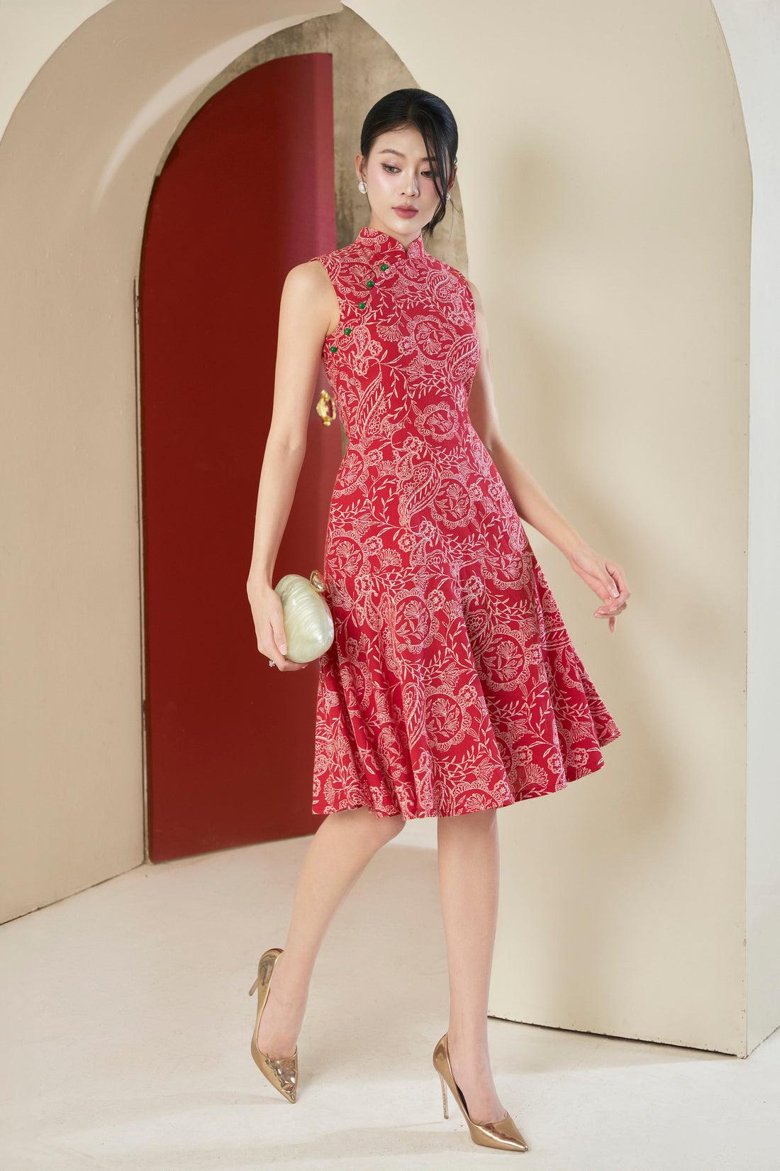 Paisley Coral Dress