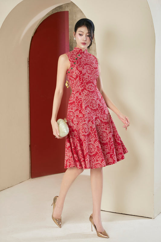 Paisley Coral Dress