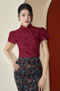 Lila Maroon Top Joli Pretty