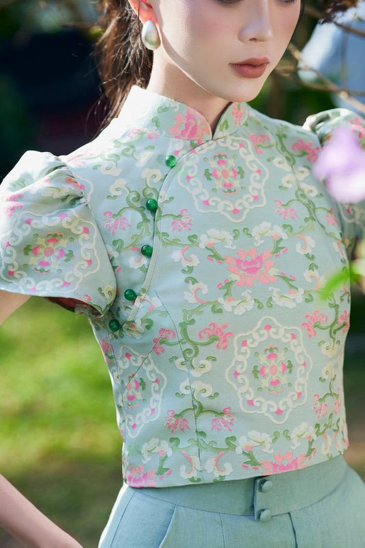 Petale Sage Crop Top