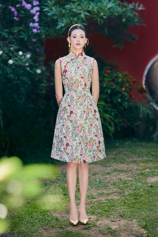 Bloom meadow Jacquard Dress