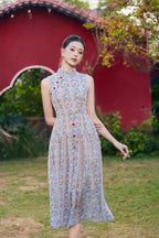 Spring field pleated midi dress Joli Pretty