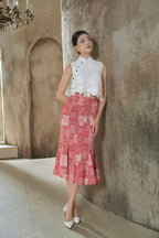 Aria Crop Top in White Joli Pretty