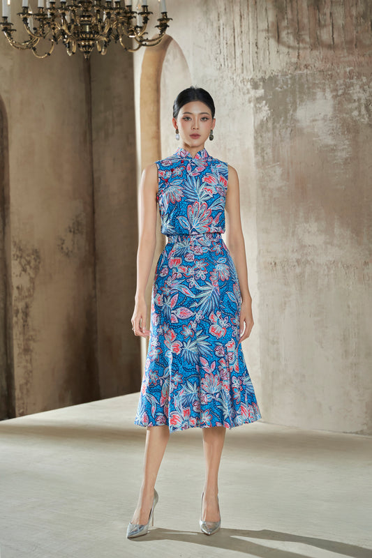 Yuna Batik Smocked Waist Dress