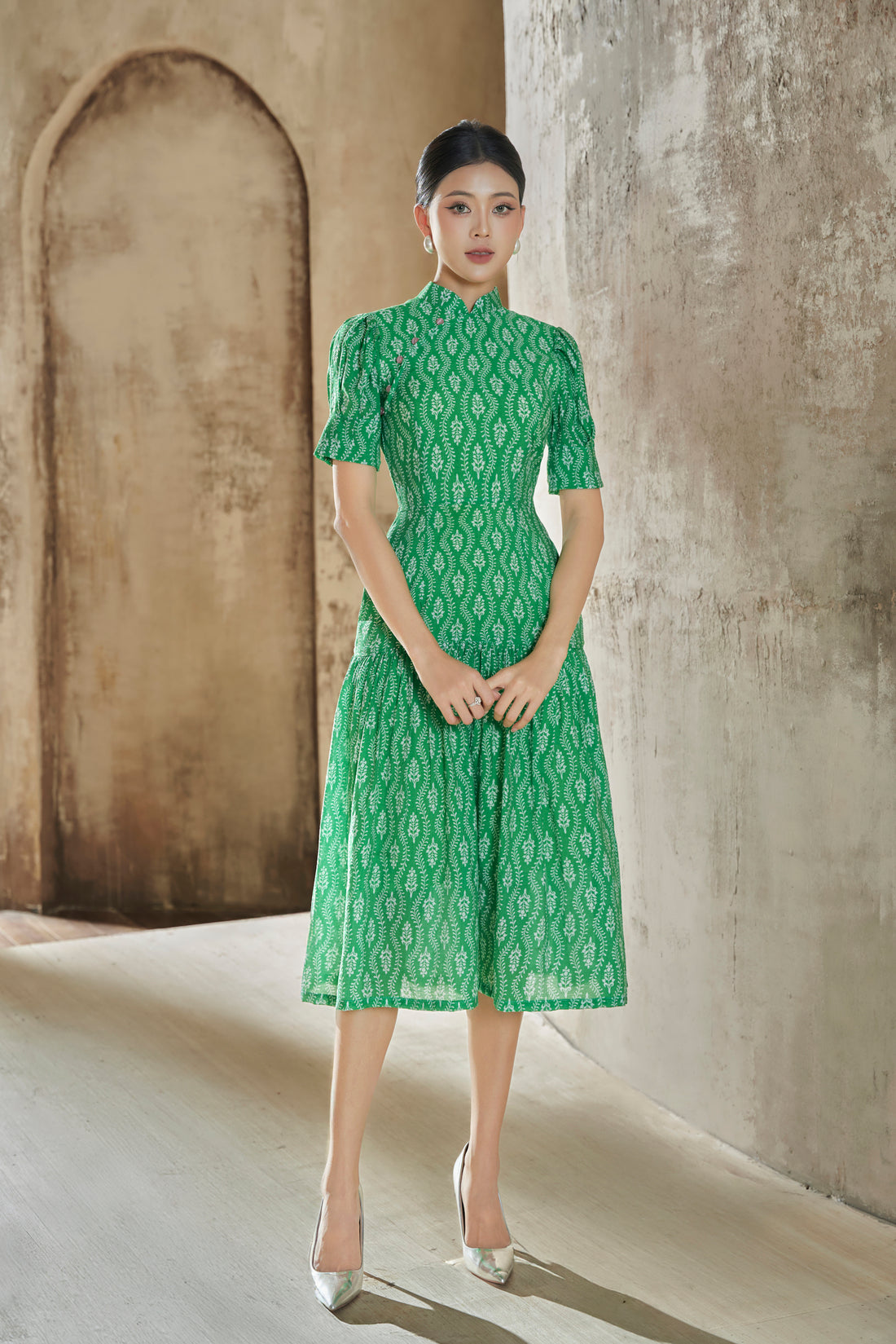 Suki Midi Dress in Green