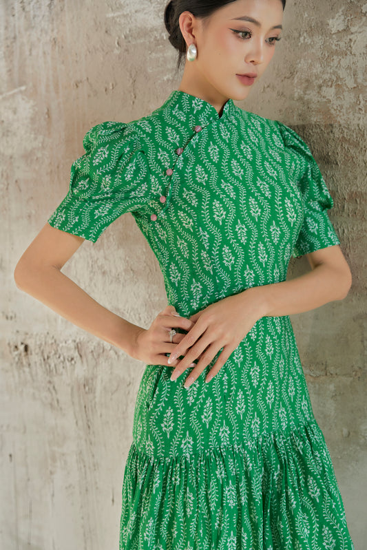 Suki Midi Dress in Green