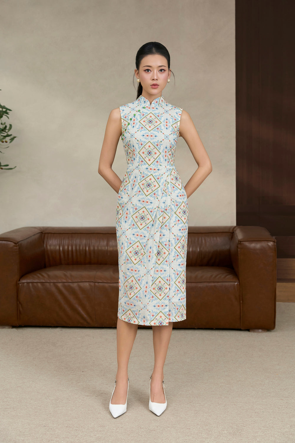 Tara Embroidered Wrap Dress