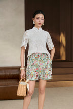Tweed Tailored Shorts in Multicolor