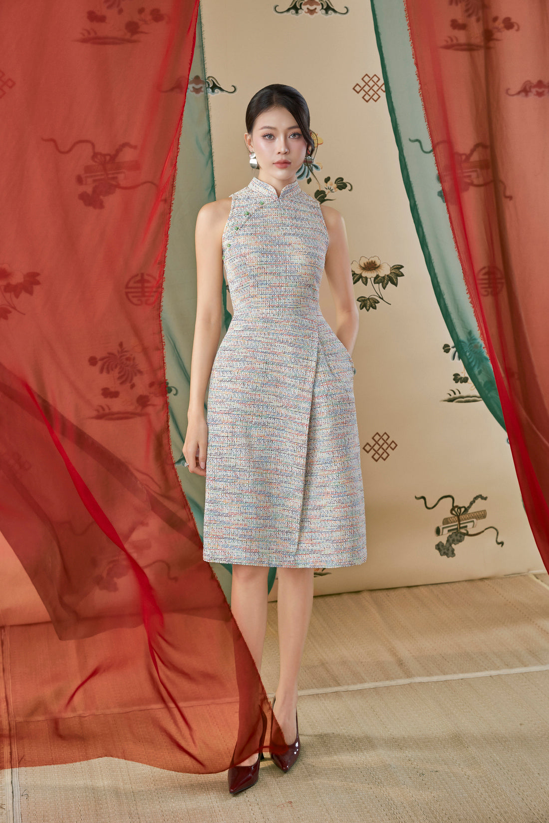 Elle A-line Tweed Dress