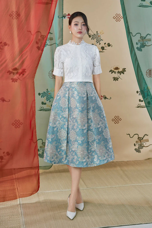 Luna Brocade Skirt Joli Pretty