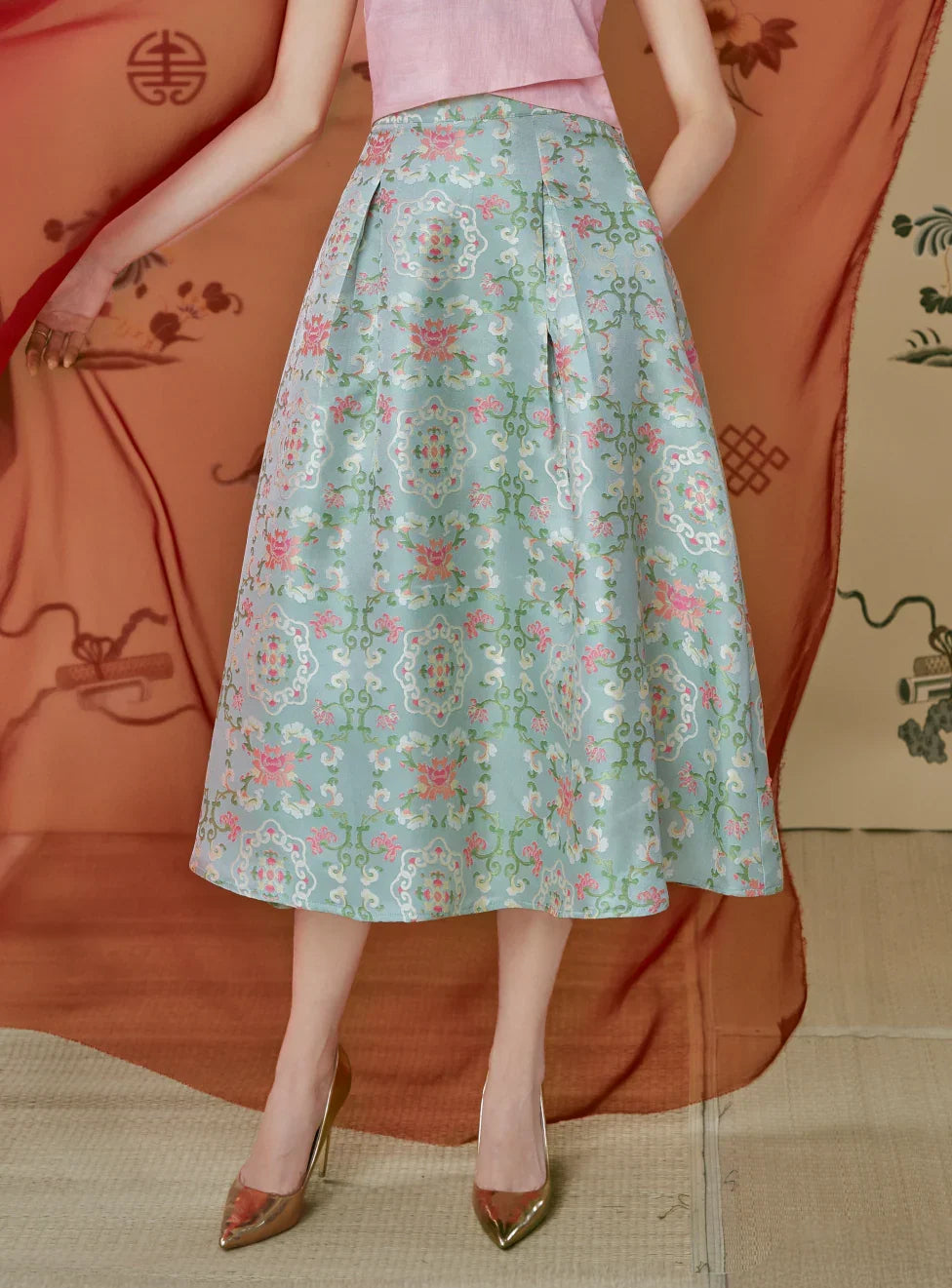 Yve Brocade Skirt Joli Pretty