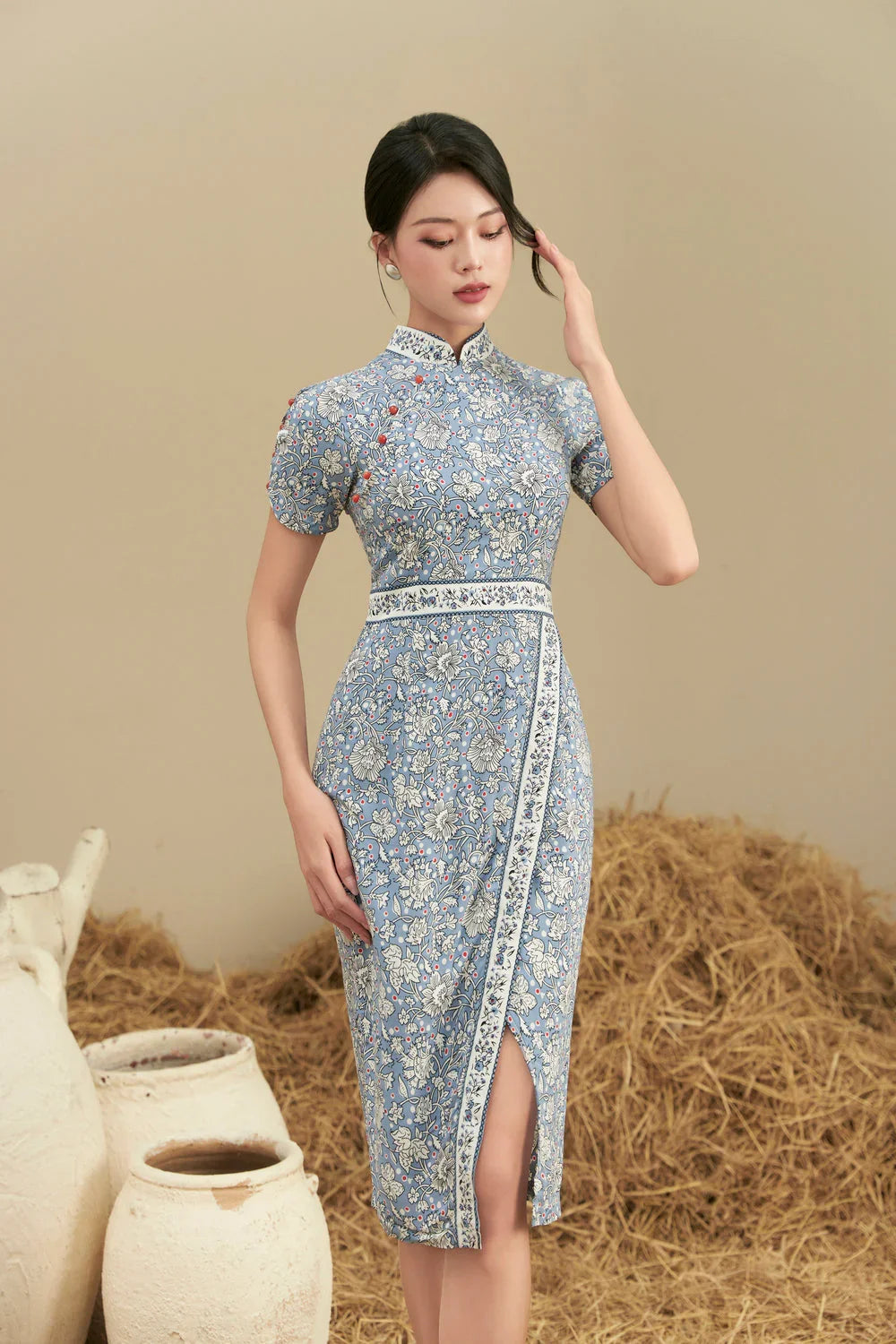 model batik dress modern Anna Batik Wrap Dress – Joli Pretty