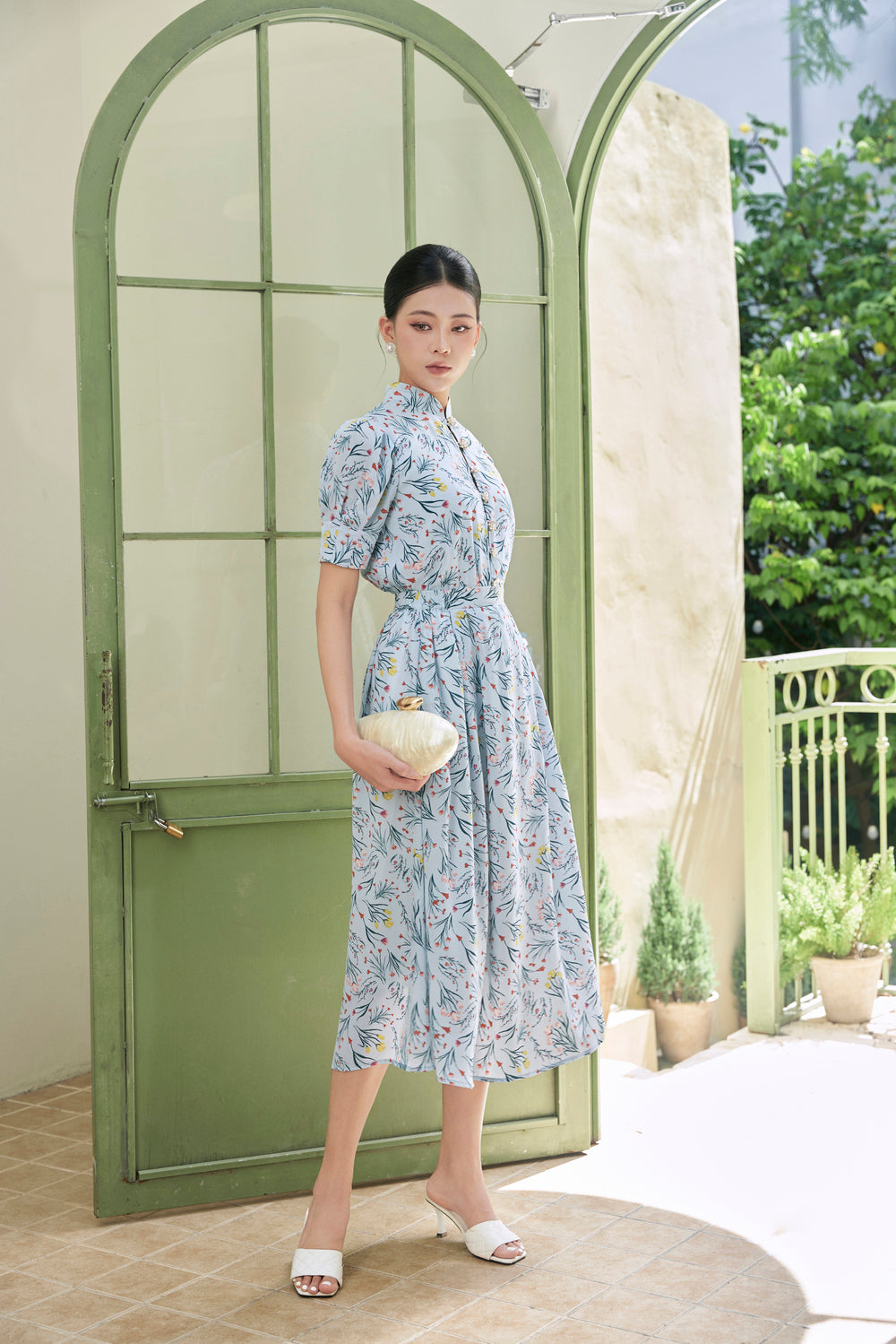 Light Pleated Midi Skirt Set