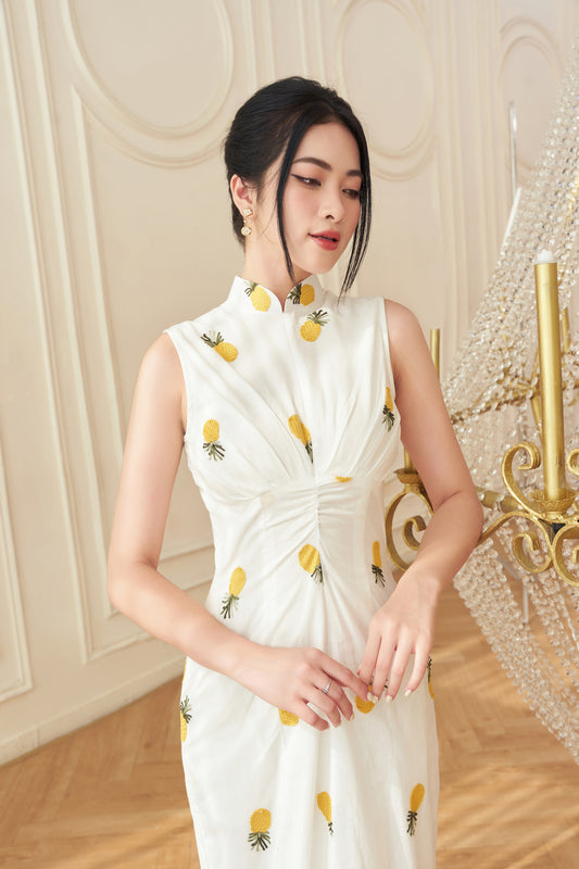 Golden Pineapple Bloom Dress