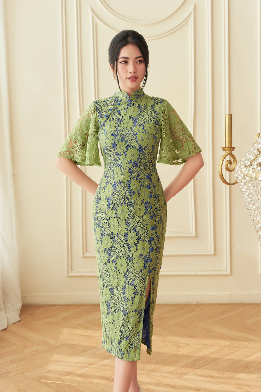 Olive Lace Dress Joli Pretty