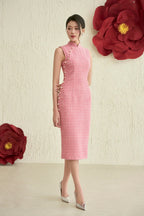 Mila Pink Tweed Dress Joli Pretty