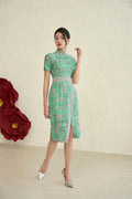 Isa Batik Dress in Vivid Teal Joli Pretty